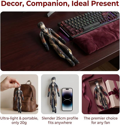 Zhongli Anime Figure Keychain for Adult Fans, Genshin Impact Collectible Bag Hanging Keyring