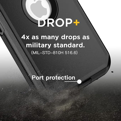 AICase for iPhone 17e/iPhone 16e Case with Belt Clip Holster,Heavy Duty Drop Protection Full Body Rugged Shockproof/Drop Proof/Dust Proof Military Protective Tough Durable Cover for iPhone 17E/16E