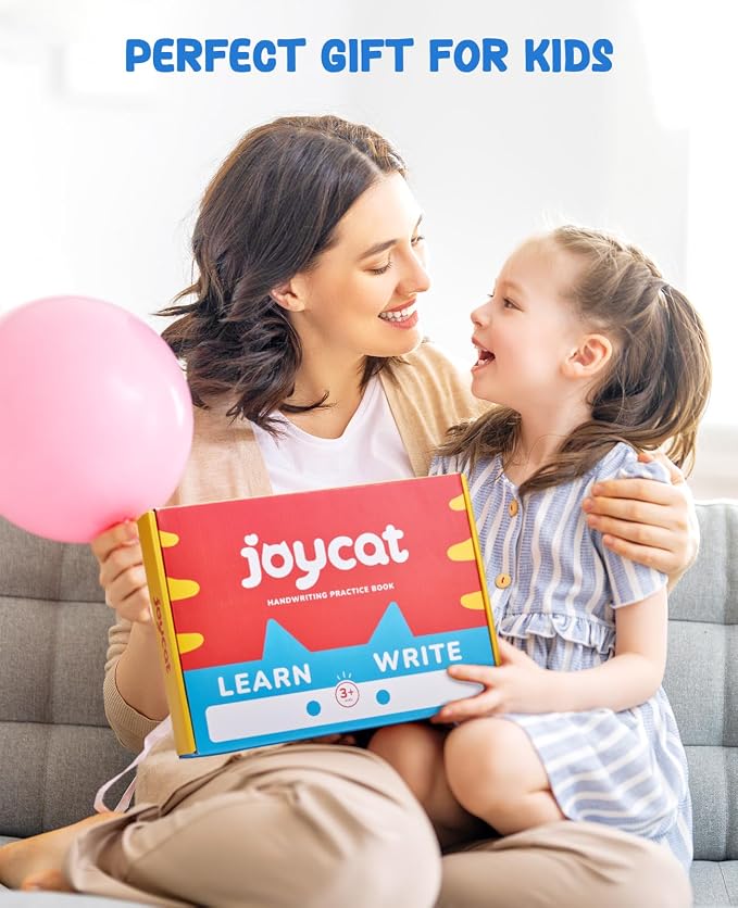 JoyCat Preschool Learning Activities 48 Reusable Pages, Handwriting Practice for Kids Toddlers, Tracing Letter Number Workbooks, Educational Autism Busy Book, Learning Gift Toys for 3 4 5 Year Olds