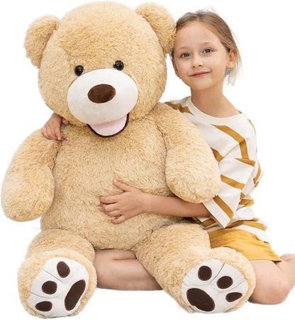 MaoGoLan Giant Teddy Bear Plush,39 inches Big Teddy Bear Stuffed Animal,Adorable Smiling Large Bear,Express Your Love Gift for Kids,Girlfriend,Baby Shower,Valentines Day,Christmas,Long Distance