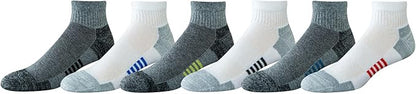 Amazon Essentials Men's Athletic Ankle Socks, Cushioned with Arch Support, Moisture Wicking