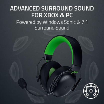 Razer BlackShark V3 X HyperSpeed Wireless Xbox Gaming Headset, Black | 50mm Drivers, Cardioid Mic, 2.4 GHz, Bluetooth, Works with PC, Mac, PS5, Nintendo Switch, Smartphone, 70 Hr Battery