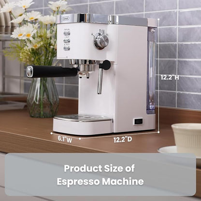 Gevi 20 Bar Compact Espresso Machine with Milk Frother for Latte&Cappuccino | Budget under$150; Removable Water Tank; Produce Good Crema; Include Necessary Accessories; Can Make Americanos; Easy to Clean
