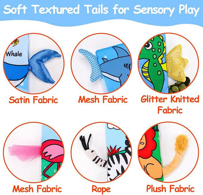 2PCS Baby Books Toys 0-6 Months Infant Tummy Time Sensory Travel Toys 3 4 5 6 Month Crinkle Touch Feel Busy Soft Book for Babies 0-3 3-6 6-12 Months Newborn Essentials Must Haves Boy Girl Shower Gifts