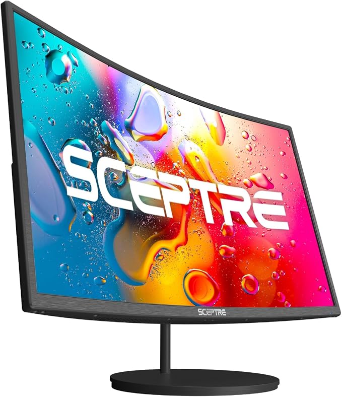 Sceptre Curved 24-inch Gaming Monitor 1080p R1500 98% sRGB HDMI x2 VGA Build-in Speakers, VESA Wall Mount Machine Black (C248W-1920RN Series)