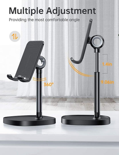 LISEN Cell Phone Stand Phone Holder for Desk, Gaming for Nintendo Switch | Phone Holder, Office Accessories, Gadgets for Men, Desk Accessories for Men, Compatible with Switch iPad, 4-10 in Devices