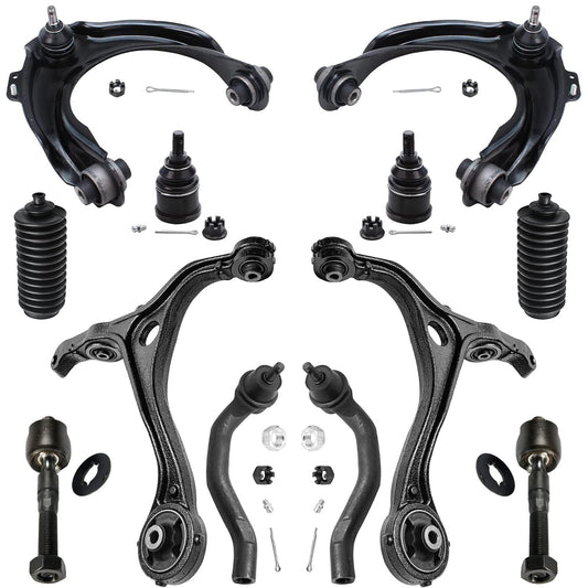 Detroit Axle - 3.0L Front End Suspension Kit for 2003-2006 Honda Accord, 4 Control Arms w/Ball Joint Upper 4 Tie Rods 2 Lower Ba