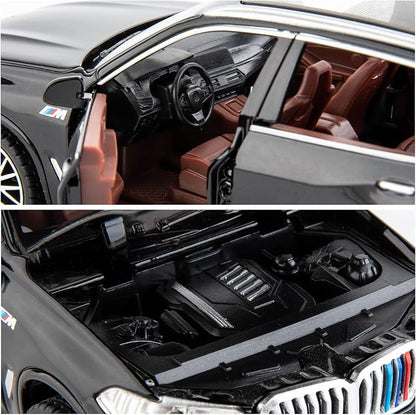 BDTCTK 1:32 Comapatible for X5 SUV Model Car Toy, Zinc Alloy Pull Back Toy car with Sound and Light for Kids Boy Girl Gift(Black)