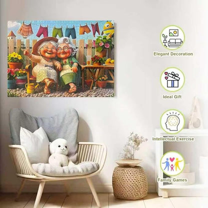 Happy Grandma 1000 Piece Puzzle for Adults,Puzzles for Adults 1000 Pieces,Challenging and Hard Difficult Mosaic Jigsaw Puzzles Toy Games 1000Pieces 27.5 X 19.7inch