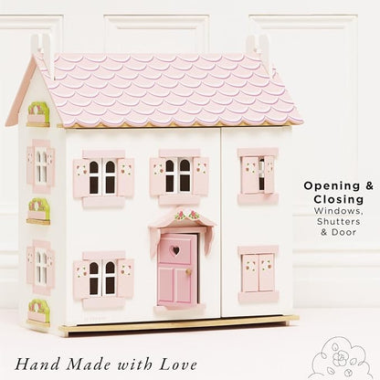 Le Toy Van - Iconic Sophie's Large Wooden Doll House | Dream House Wooden Dolls House Play Set | Great As A Gift | Suitable for Ages 3+