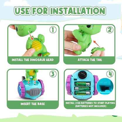 Dinosaur Robot Car Toy with Lights & Music, Toddler Toys 1-3, Dinosaur Universal Cars, Toys for 3 Year Old Boys Ages 2-4, Gifts for 1-3 4 5 6 7 Year Old Birthday Christmas