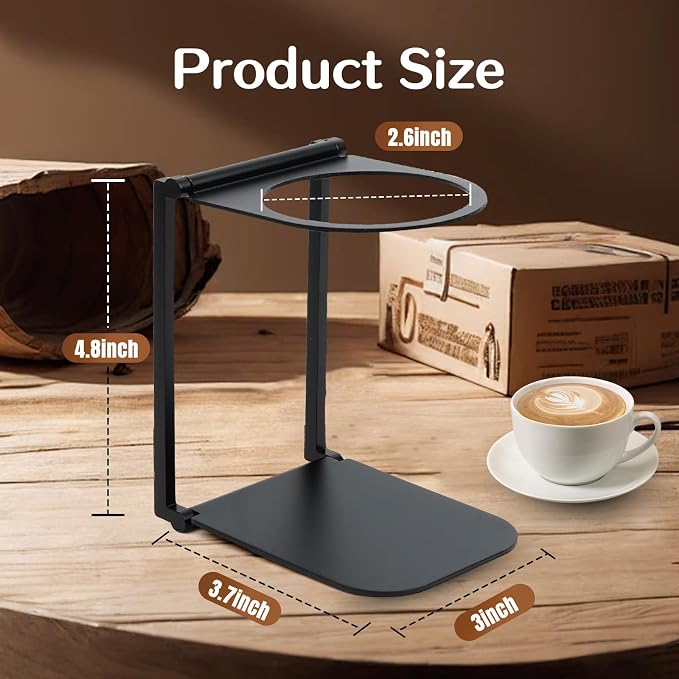 Stand Compatible with Outin Nano – Portable Foldable Coffee Maker Stand with Base, Espresso Machine Holder for Home, Desk, and Travel (Black)