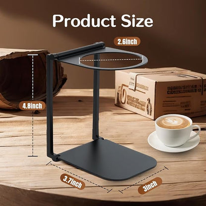 Stand Compatible with Outin Nano – Portable Foldable Coffee Maker Stand with Base, Espresso Machine Holder for Home, Desk, and Travel (Black)