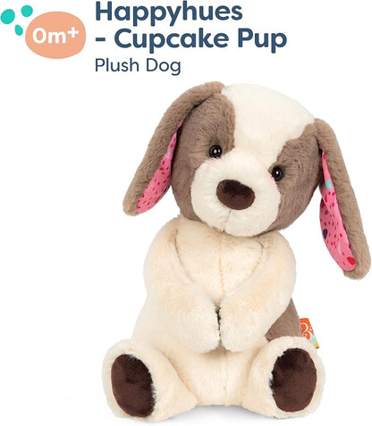 B. toys – 12-Inch Plush Dog – Huggable Dog Stuffed Animal Toy – Soft & Cuddly Plush Puppy – Washable – Babies, Toddlers, Kids – Happy Hues – Cupcake Pup – 0+ Months