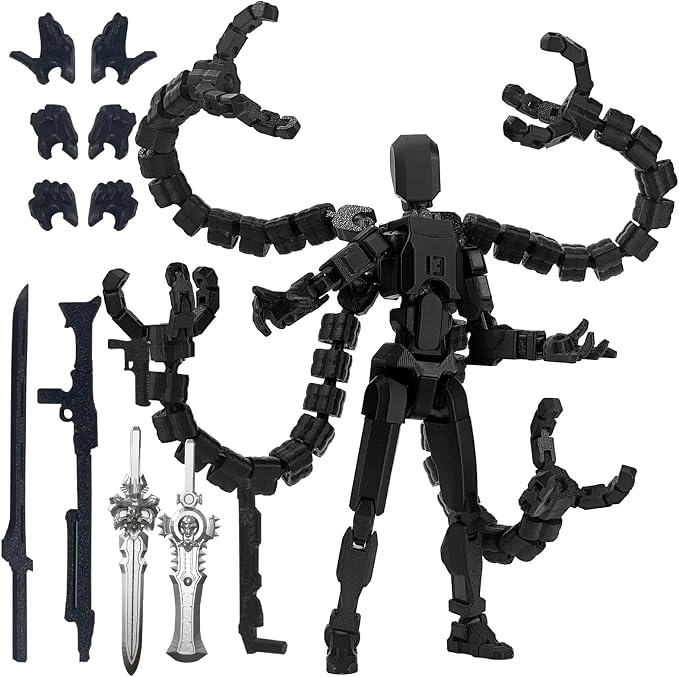 T13 Already Assembled Action Figure Accessories,T13 Multi-Jointed Movable,for Collectors Desktop Decorations t-13 Movability 3D Printed Toys