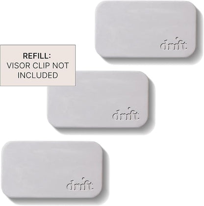 Drift Car Air Freshener - The Original Stone Air Freshener - Car Odor Eliminator - Long Lasting Scent - Metal Clip - Essential Oils - Apple Picking Scent 3 Pack Refill - NO CLIP INCLUDED