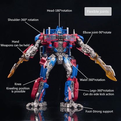 QCCX Car Robot Toys, Deformation Toy Cars, Action Figure with Two Extra Interchangeable Head - Part of Alloy