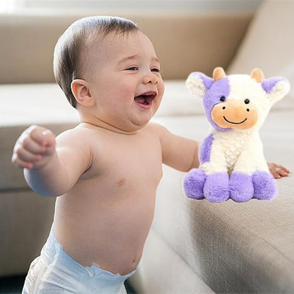 9" Cow Stuffed Animals Plush Doll Kids Boys Girls Animal (9” Purple Cow)