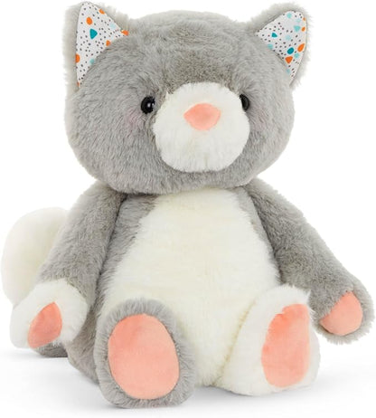 B. toys – 12-Inch Plush Cat – Stuffed Animal – Super Soft Kitten – Gray & White – 12-Inch – Washable – Baby, Toddler, Kids – Happyhues – Cloudy Cosmo – 0+ Months