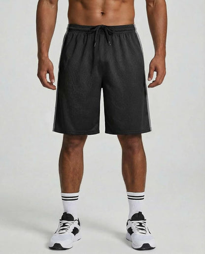 5 Pack Men's Mesh Shorts Athletic Basketball Sports Gym Workout Pockets | Cooling Moisture-Wicking, 9", Long, Quick-Dry, Breathable, Elastic Drawstring Waistband. Running, Exercise, Soccer, Training.