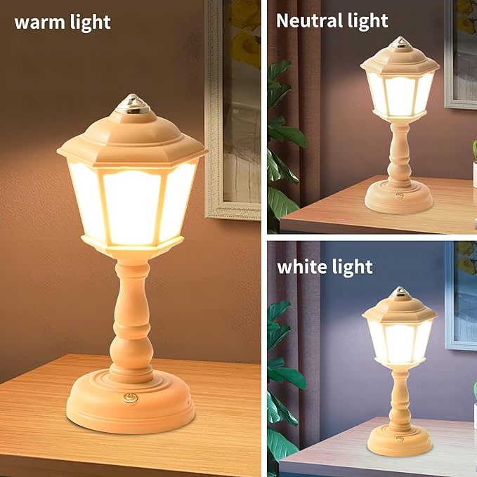Mini Desk lamp Vintage, LED Desk Lamp Dimmable Table Lamp Reading Lamp with USB Charging Port, Sensitive Control, Eye-Caring Office Lamp,Very Beautiful Decorative Desk lamp (Yellow)
