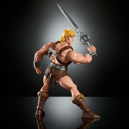 Masters of the Universe Origins Action Figure 200X Cartoon Collection He-Man, 5.5 Inch 1980s Motu TV Hero, Detailed Design & Power Sword Accessory