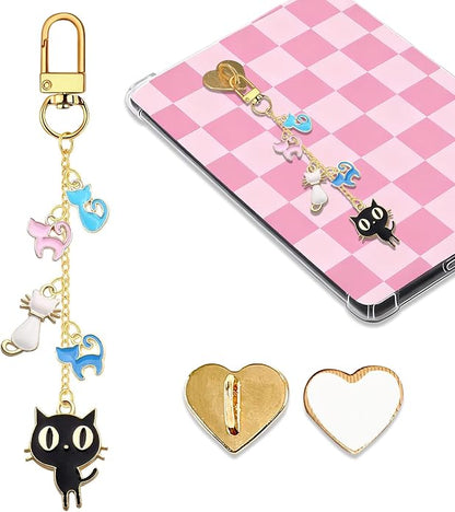 Charm Chains for Kindle,Cute E-reader Phone Charm Bracelets Accessories Compatible for Kindle E-Reader Phone iPad AirPod,Gifts for Reader Booklovers