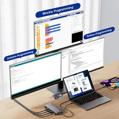 ACEBOTT Smart Robot Tank Car Kit with ESP32 for Arduino Robotics for Kids Ages 8-12 12-16 STEM Science Kits Coding Gifts for 8-16 Year Old Boys Girls Teens Cool Engineering Building Toys Unique Gifts