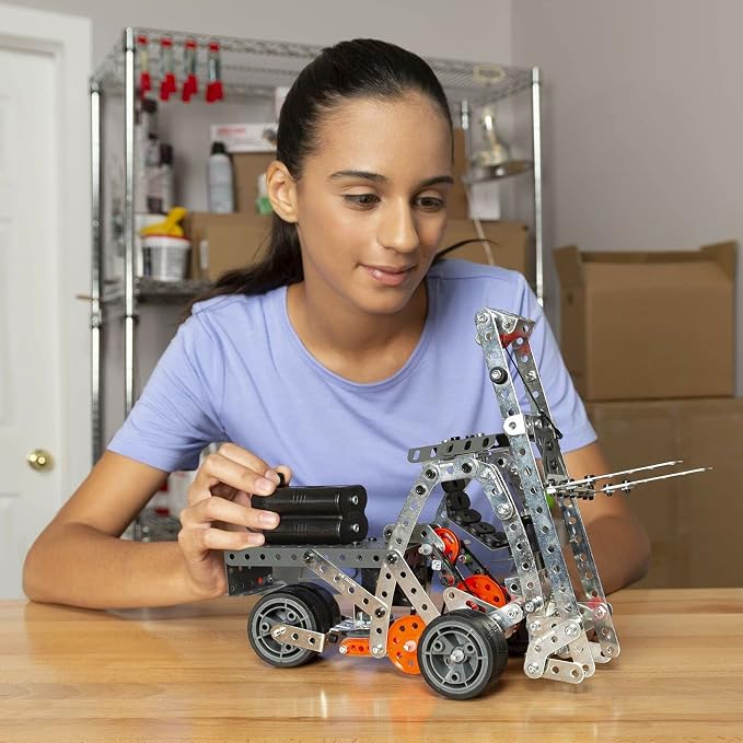 MECCANO Erector Super Construction 25-in-1 Motorized Building Set, Steam Education Toy, 638 Parts, for Ages 10+