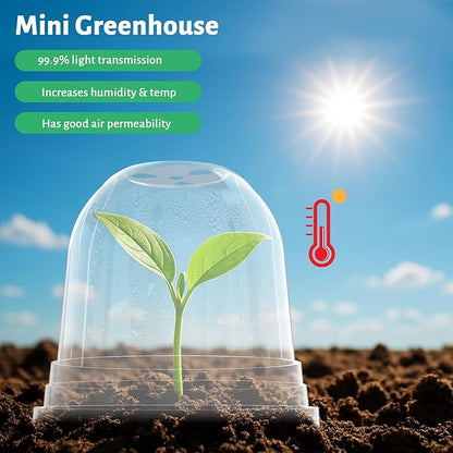 36 Packs 5/4/3.5 Inch Clear Plant Pot Humidity Domes, Transparent Seedling Domes Compatible with 5/4/3.5 Inch Reinforced Nursery Pots