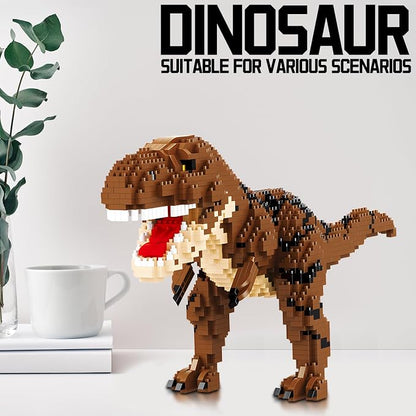 CSNRHG Dinosaur Tyrannosaurus Building Blocks Model Decor Micro Mini Blocks Toy Birthday for Age 6+ Children Adults Teens 1559 Pieces