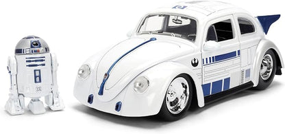 Jada Star Wars R2-D2 with 1959 Volkswagen Drag Beetle 1:24 Die-Cast Vehicle & 2.5-Inch Figure Toys