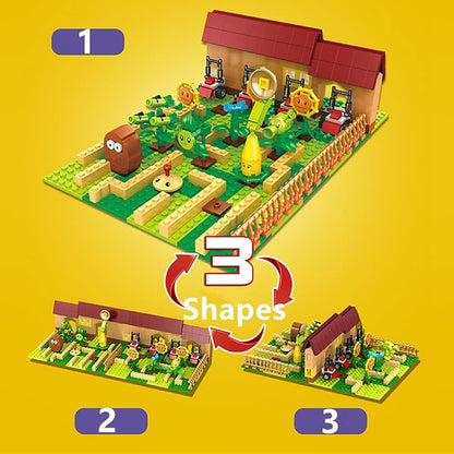 JHESAO Plants and Zombies PVZ Toys Assembly Action Figures PVZ Assemblable Toys Set 1 2 Series Great Gifts for Kids and Fans,Birthday and Christmas Party New