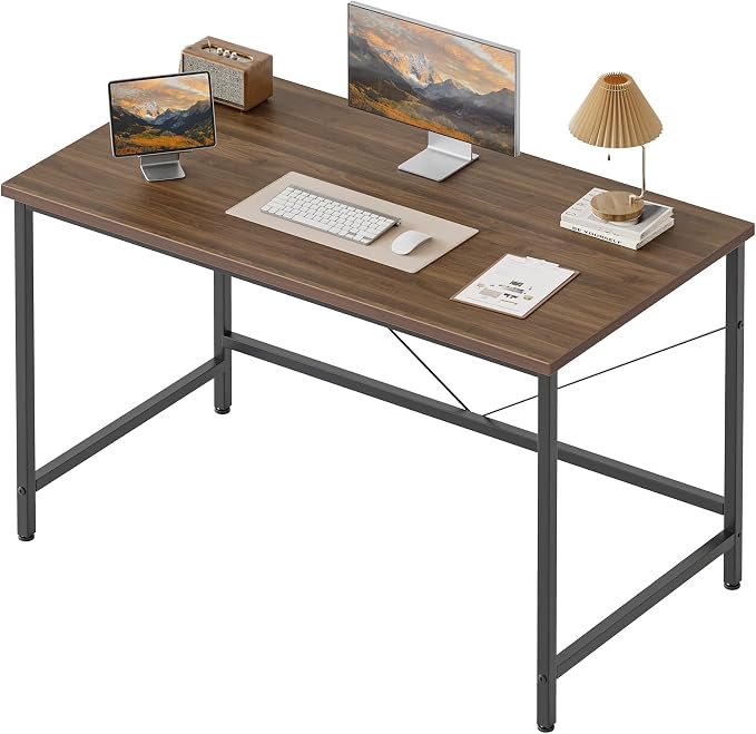 Mericonia 32x16 Inch Computer Desk, 0.6" Thick Small Office Table | Modern Simple Style, Small Study & Writing Table for Home Bedroom Work Walnut