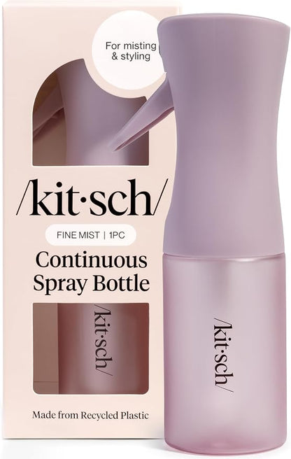 Kitsch Continuous Spray Bottle for Hair – Sheer Violet, 150ml | Fine Mister Spray Bottle & Water Spray Bottle – Recycled Hair Spray Bottle – Spray Bottles for Cleaning, Styling, & More