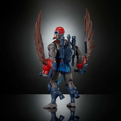 Masters of the Universe Origins Action Figure 200X Cartoon Collection Stratos, 5.5 Inch 1980s Motu TV Hero, Detailed Design & Arm Wing Attachments