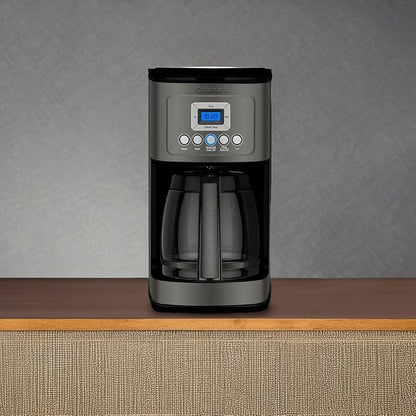 Cuisinart 14-Cup Coffee Maker, Programmable PerfecTemp Glass Carafe Coffee Machine with 1-4 Cup Setting, Brew Strength Control and Pause, Stainless Steel, DCC-3200BKSNAS, Black | 14-Cup Glass Carafe, Perfectemp Heating, 24-Hour Programmability, Brew St...