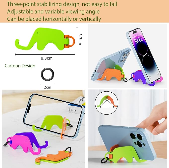 Phone Wrist Strap Metal Phone Chain Lanyard Hand Wristlet Detachable Phones Charm with 3 Tether Tabs with CellPhone Stand Holder Finger Grip Universal for Women Girls Traveling Party Walking Silver