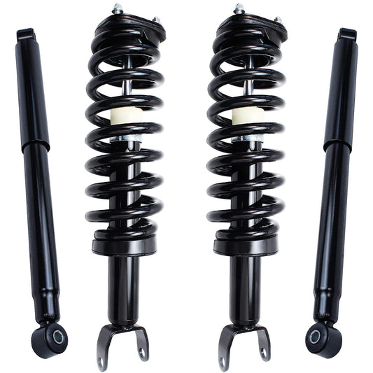 Detroit Axle - 4WD Struts Shocks for 2006 2007 2008 Dodge Ram 1500 Complete 2 Front Struts with Coil Spring 2 Rear Shock Absorbe