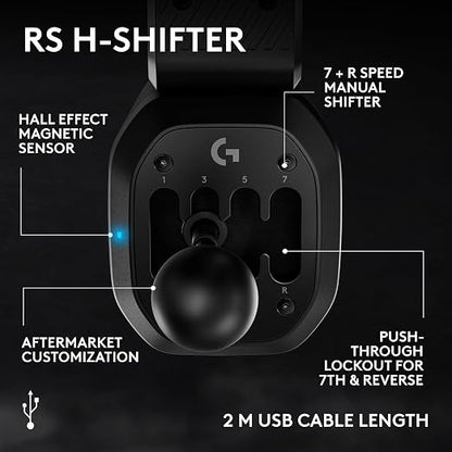 Logitech G RS H-SHIFTER for PC/Xbox/Playstation | Sim Racing shifter compatible with Logitech G PRO and RS50 wheels and G923/G29/G920 with Racing Adapter
