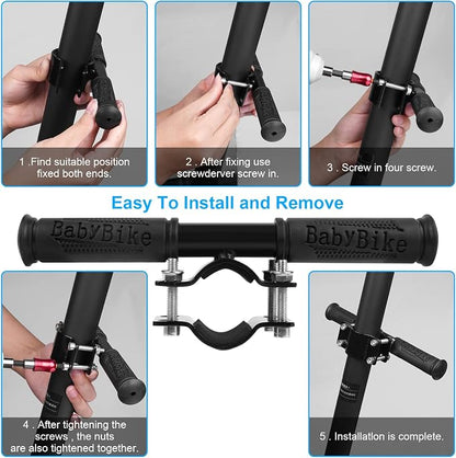 Ainiv Electric Scooter Handlebar for Kids, Child Safe Handrail, Adjustable Children's Handle Grip, Aluminum Alloy Armrest Handle Bar for Xiaomi Mijia M365 Electric Scooter Skateboard Accessory Parts