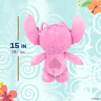 Kids Preferred Disney Baby Lilo & Stitch Angel Soft Huggable Stuffed Animal Cute Plush Toy for Toddler Boys and Girls, Gift for Kids, Pink Angel 15 Inches