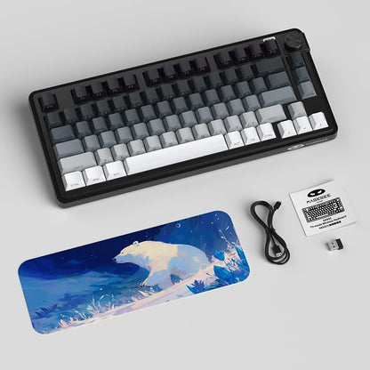 MageGee Wireless Gaming Keyboard 81 Keys RGB Backlit Tri-Mode Bluetooth 2.4G USB-C Rechargeable Mechanical Feel Keyboard 4000mAh Battery Knob Control 26-Key Anti-Ghosting for PC Mac Windows – GK950
