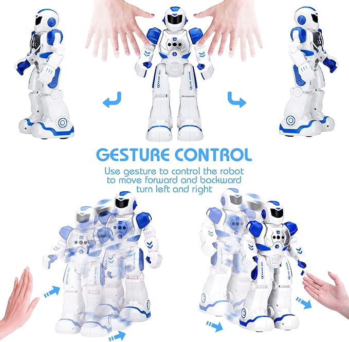 KingsDragon Robots Toy for Kids, RC Robot Gesture Sensing Toy | Interactive Walking Singing Dancing Robot Birthday Presents for Boys Girls Age 6 7 8 9 10 11 12 Years Old