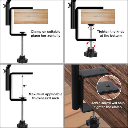 FEED GARDEN 2 Pack 14 Inch Deck Hook, Deck Bird Feeder Hanger, Applicable Deck Thickness 1 Inch-3 Inch