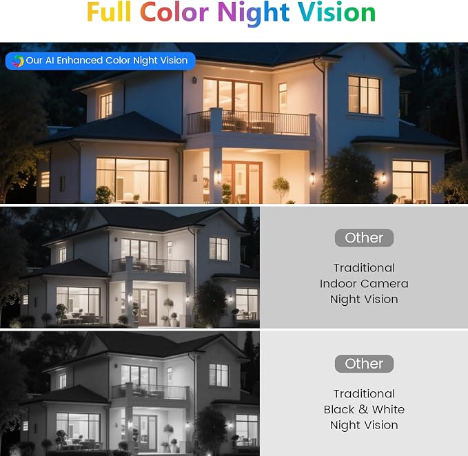 5MP 3K Magnetic Window Camera, Indoor Window Security Camera for Home with Full Color Night Vision,5GHz&2.4GHz WiFi 6,AI Human Vehicle Detection,2-Way Audio, No Drill, 24/7 Recording