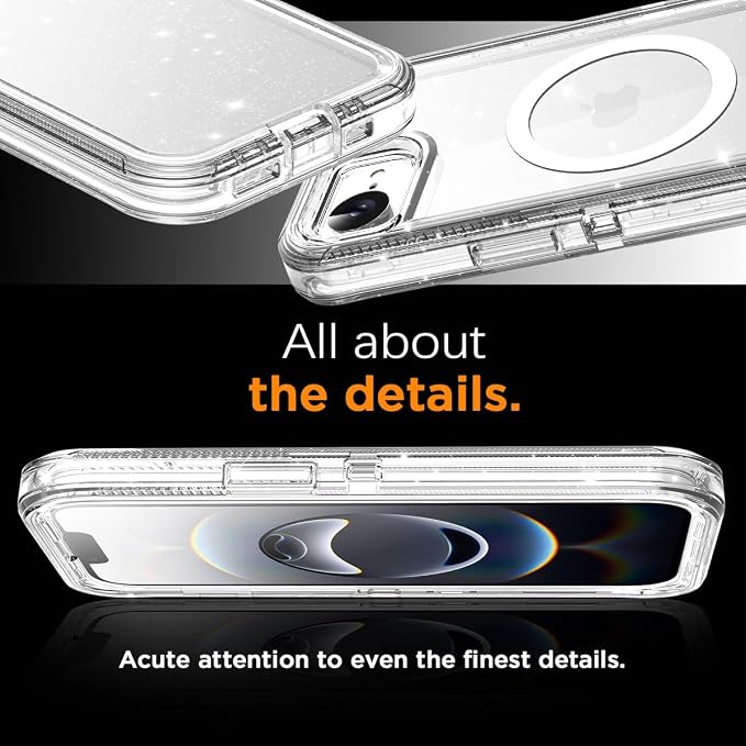 AICase for iphone 17e Case/iphone 16e Case Clear with Magsafe Heavy Duty Drop Protection Full Body Rugged Shockproof/Dust Proof Triple Layer Transparent Military Protective Tough Durable for 17e/16e_8