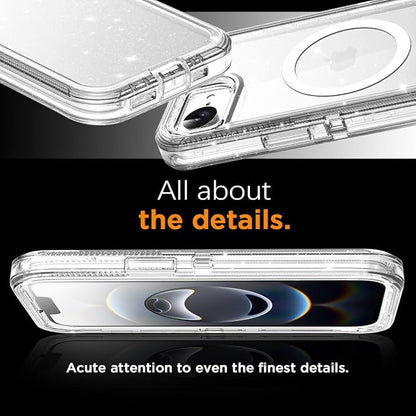 AICase for iphone 17e Case/iphone 16e Case Clear with Magsafe Heavy Duty Drop Protection Full Body Rugged Shockproof/Dust Proof Triple Layer Transparent Military Protective Tough Durable for 17e/16e_8