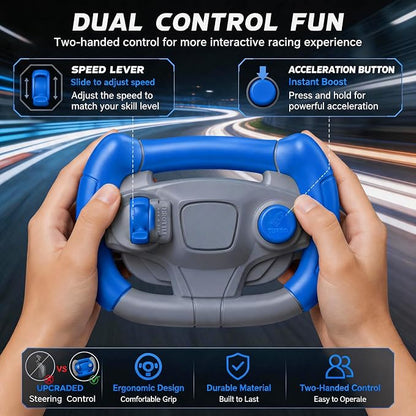 Slot Car Race Track Sets with 4 High-Speed Racing Slot Cars Electric Dual Racing Game with 2 Controllers Circular Overpass Track Featuring Flash Bridge Pendulum Gifts Toys for Boys Kids Age 6 7 8-12