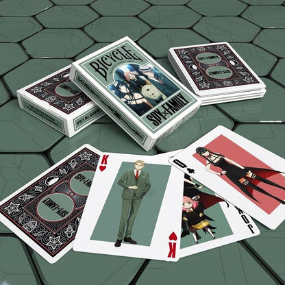 Bicycle Spy Family Collectible Standard 52 Deck of Cards, Poker Size, Anime Cartoon Gifts, Family & Kids Card Game Night